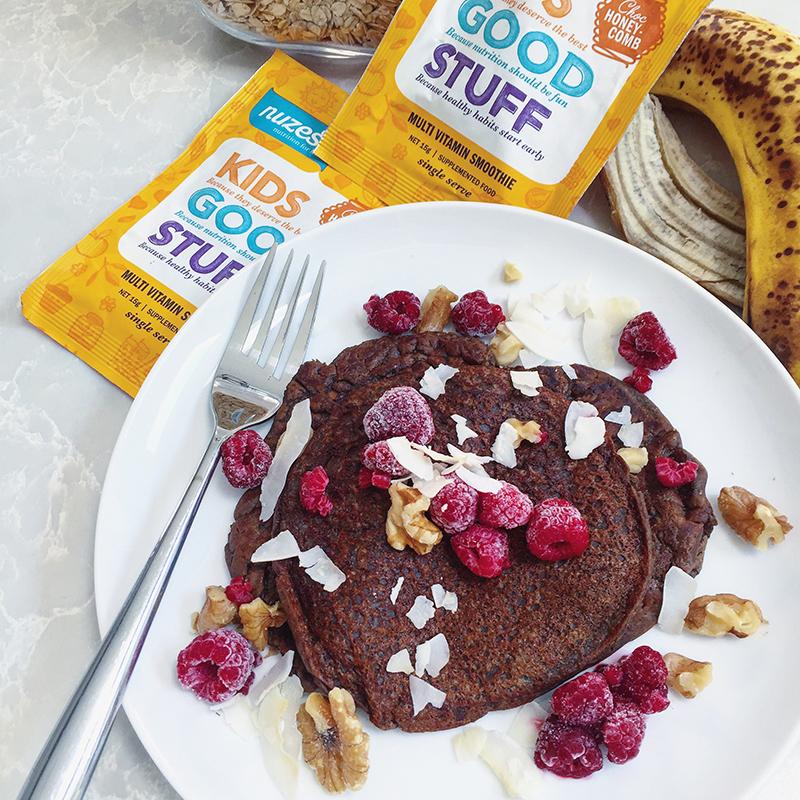 Choc-Honeycomb Multi-Vitamin Pancakes