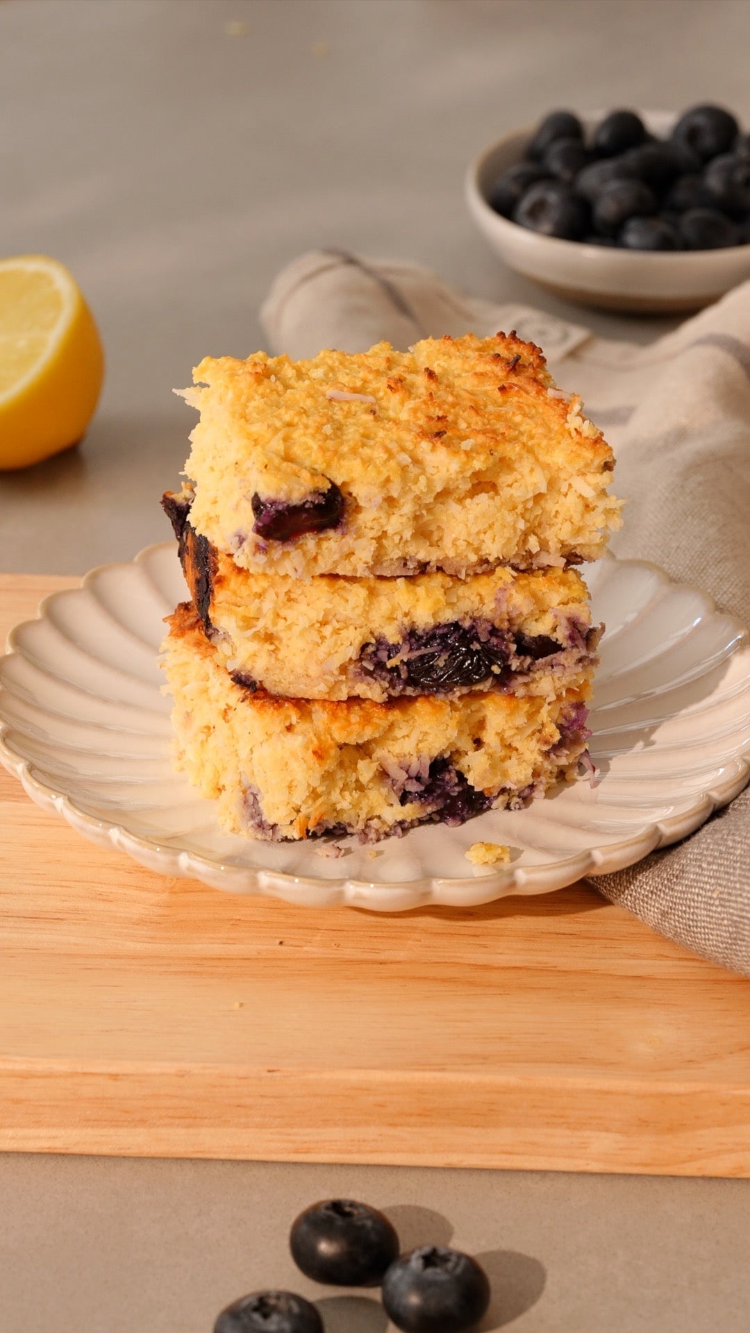 Coconut Yoghurt Cake with Lemon & Blueberry - Nuzest AU