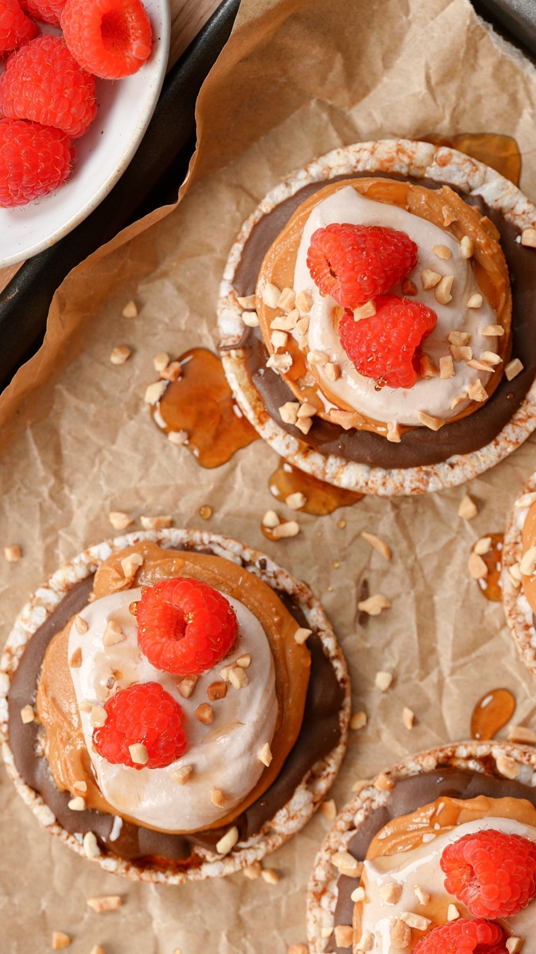 Double Choc Raspberry Rice Cakes - Nuzest AU