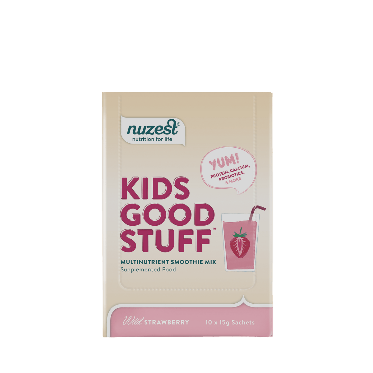Nuzest - Kids Good Stuff Single Serves - Box of 10 (10 Servings) Wild Strawberry 10