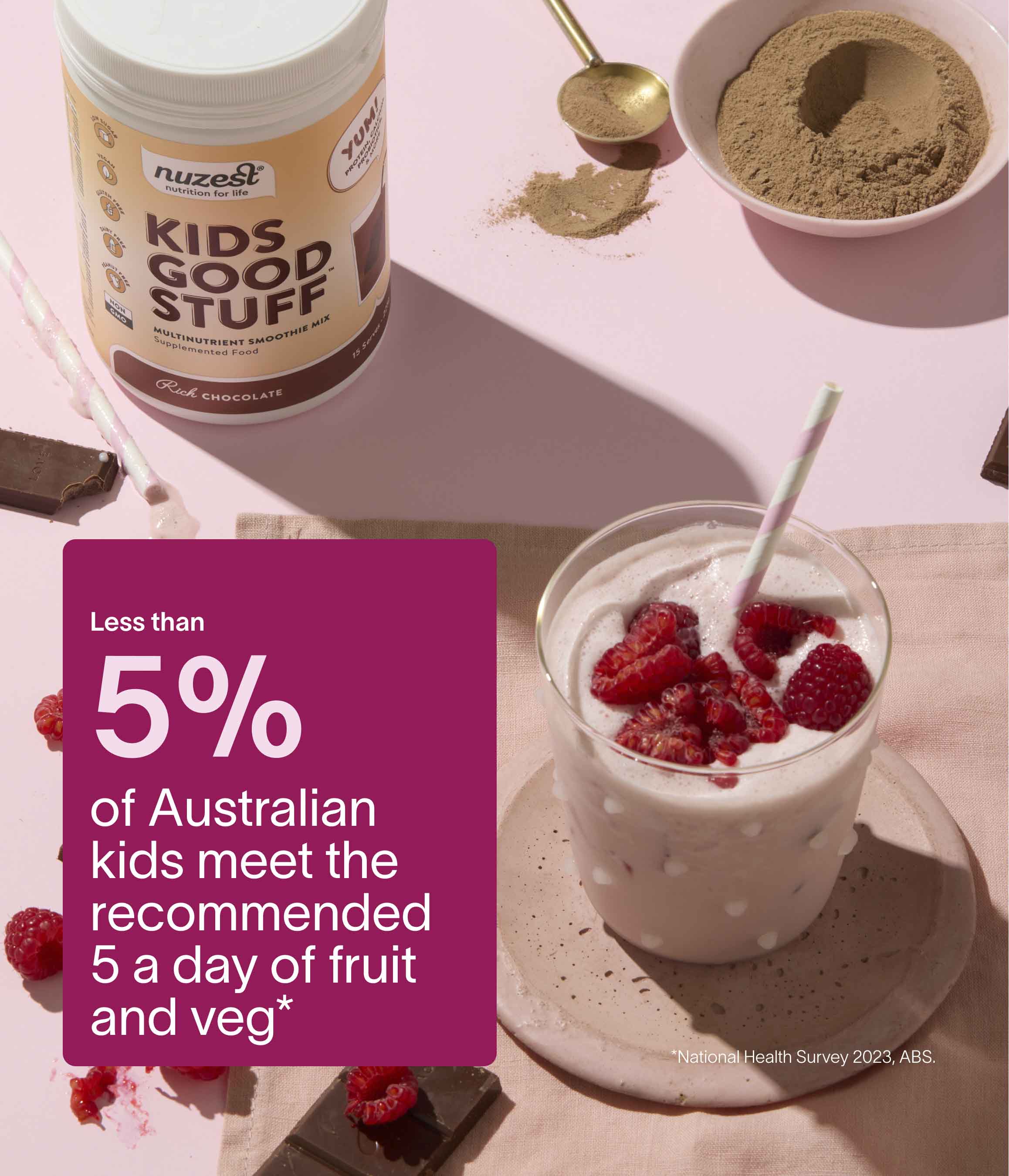 Nuzest - Kids Good Stuff Single Serves - Single Sachet (1 Serving) Rich Chocolate 5